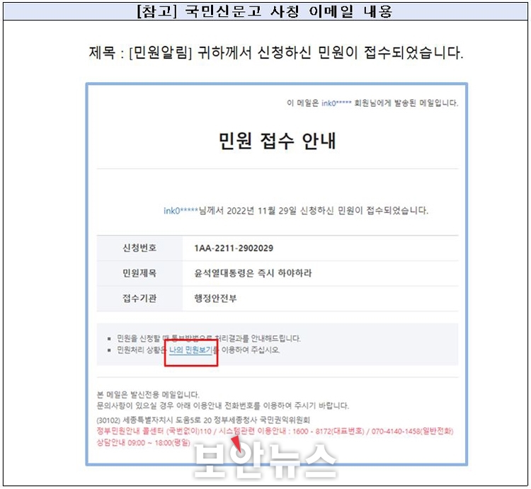 [보안뉴스 / 12.3.] 국민신문고 사칭 악성 이메일 유포! 개인정보 탈취 우려